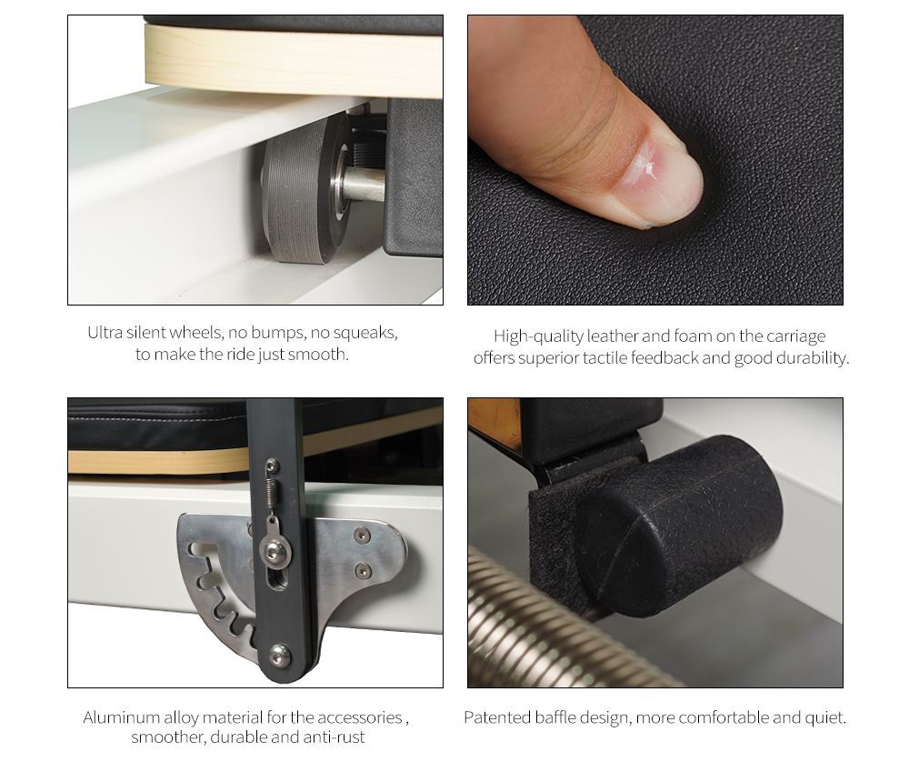 販売のための白いアルミニウム折りたたみ式ピラティス改革者