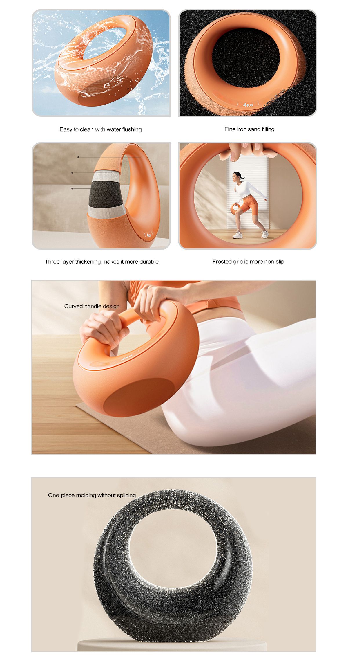 細かい砂の詰め物を備えたPVCソフトケトルベル 細かい砂の詰め物を備えたPVCソフトケトルベル