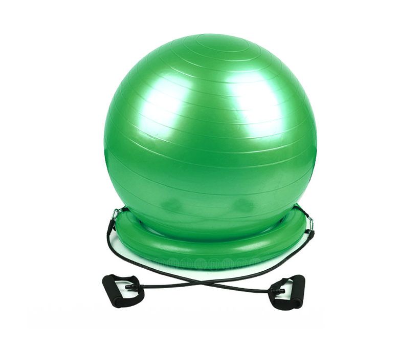 ベースとレジスタンスバンドを備えたジムボール