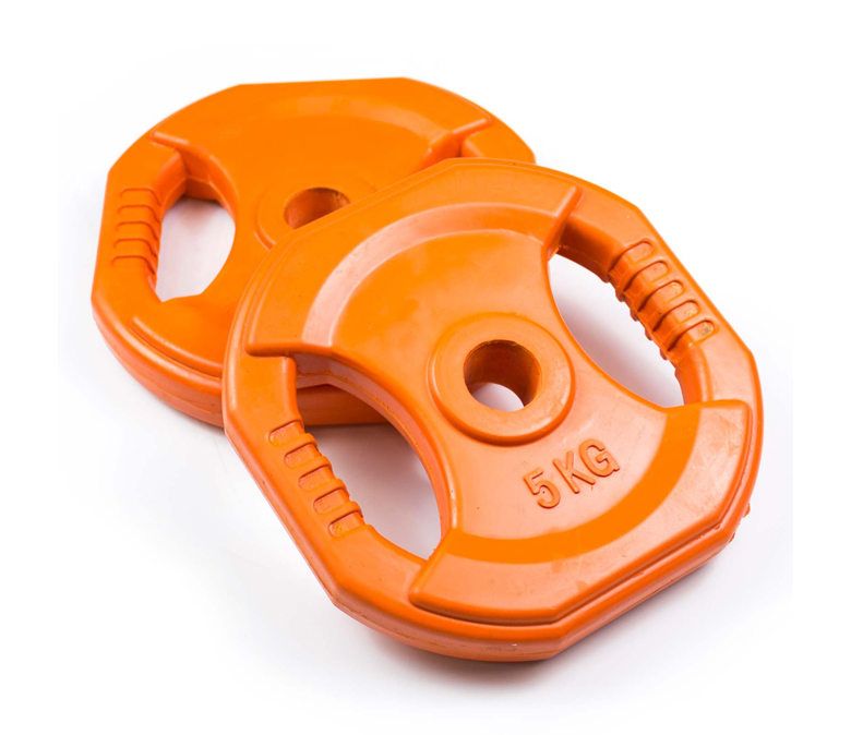 2つのグリップホールを備えたヘックスバーベルウェイトプレート