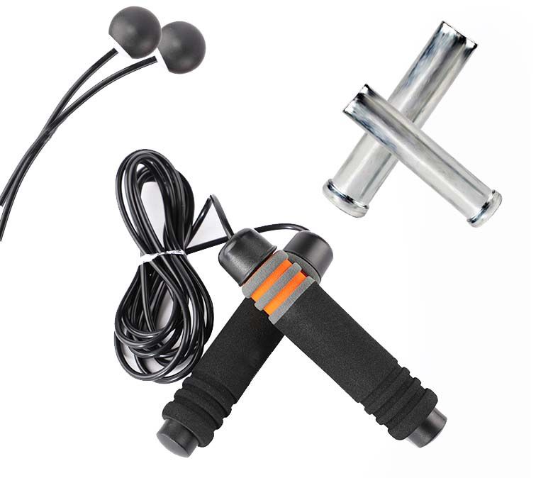 2つの重み付きブロックを備えた卸売ボールベアリングスチールワイヤージャンプロープ工場