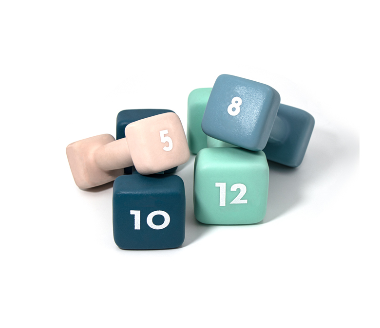 卸売りの女性の色ネオプレン鋳鉄の四角いダンベル