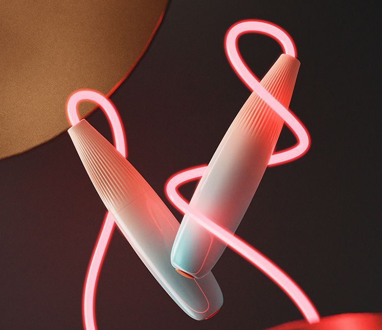 照らされたジャンプロープ