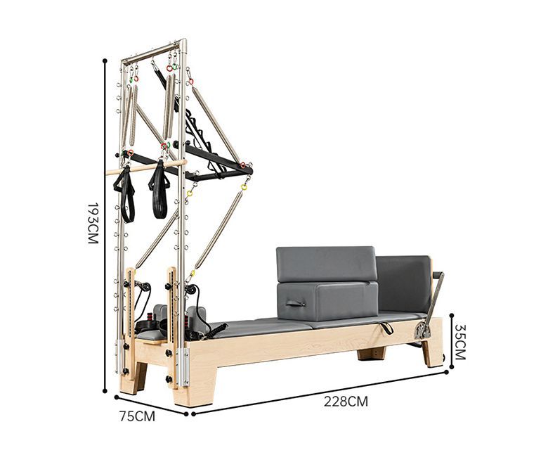ハーフブランコを備えたスタジオピラティスメープル改革者