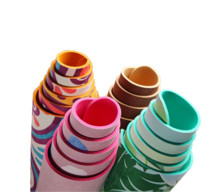 高品質のTPEスエードプリントヨガマット