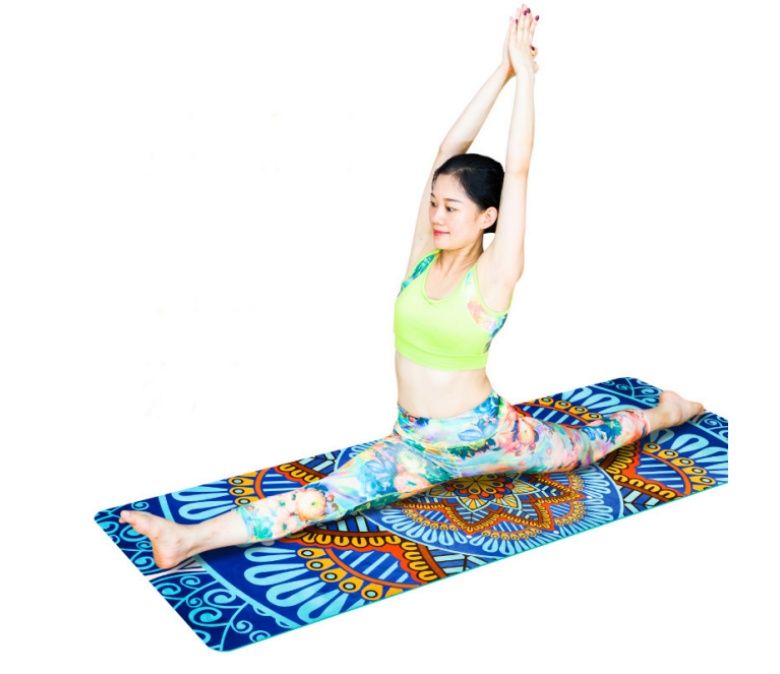 高品質のTPEスエードプリントヨガマット