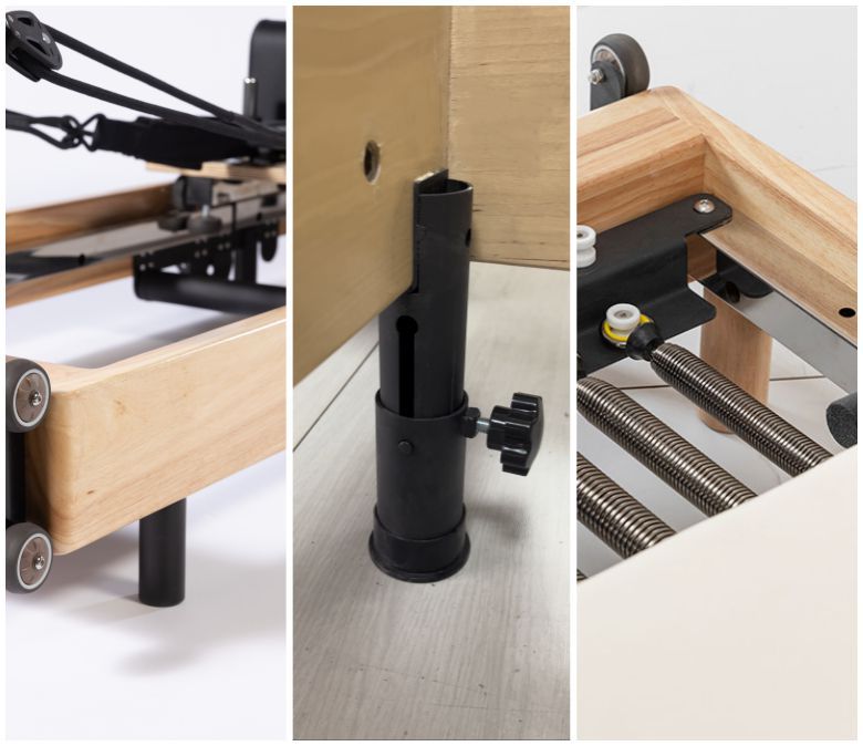 ノージョイントオーク折りたたみ式ピラティス改革者