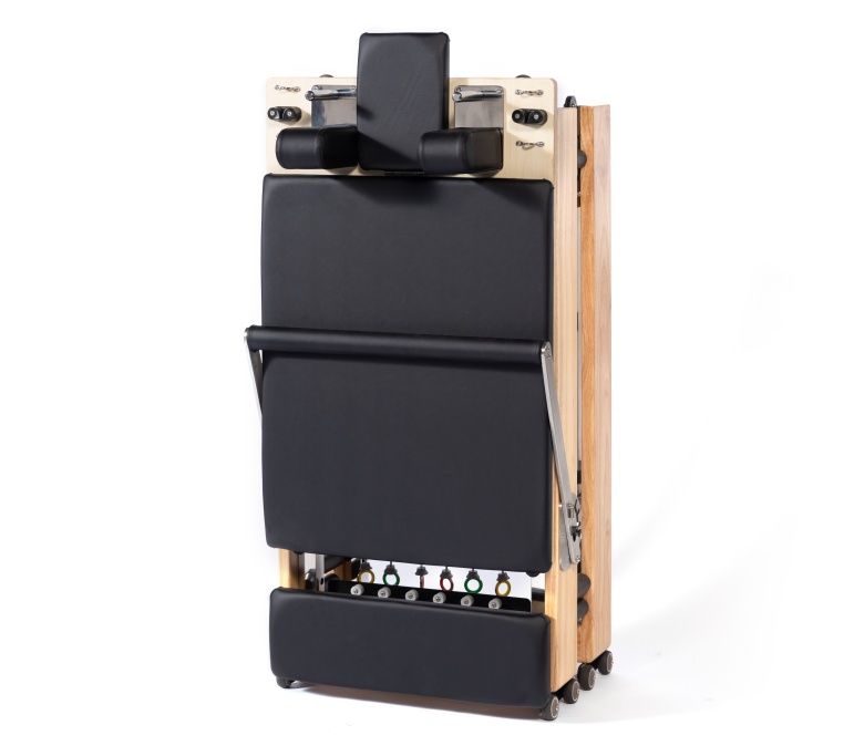 ノージョイントオーク折りたたみ式ピラティス改革者