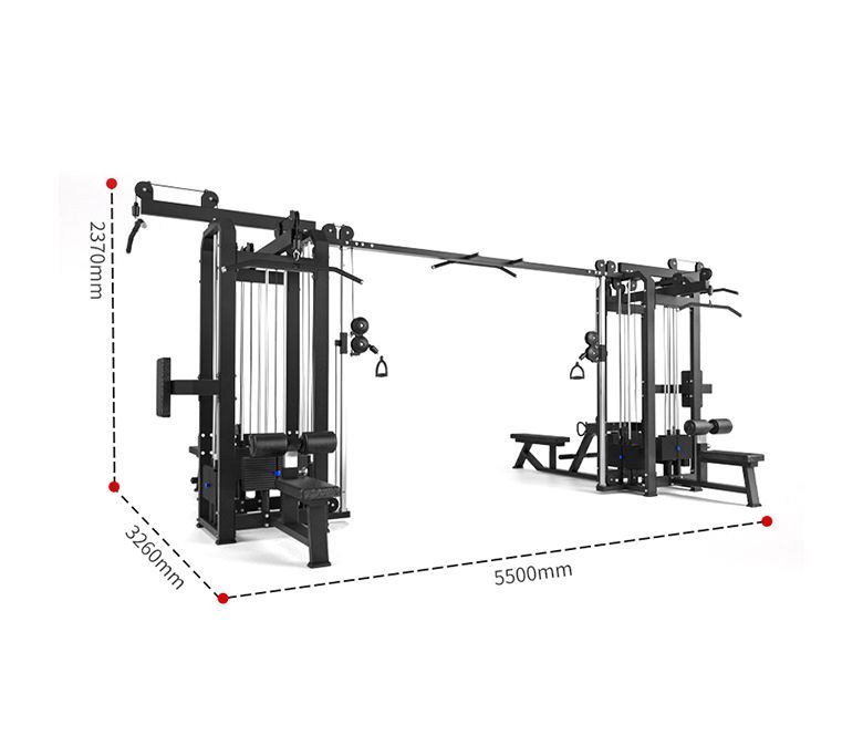 マルチジャングル8ステーションマシンジム機器