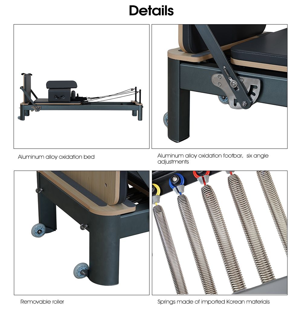 陽極酸化ガンメタルグレーピラティスリフォーマー4.0